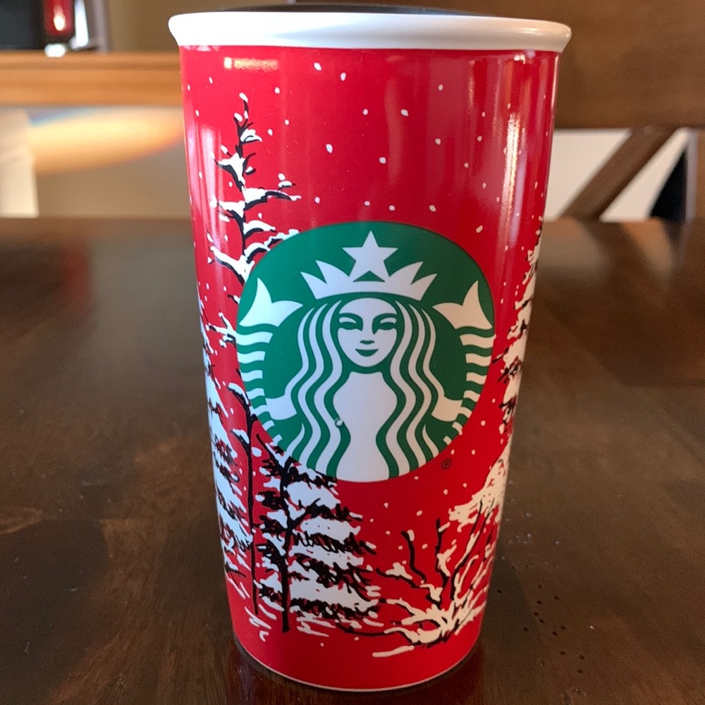 New! Starbucks Holiday Ceramic Red Cup